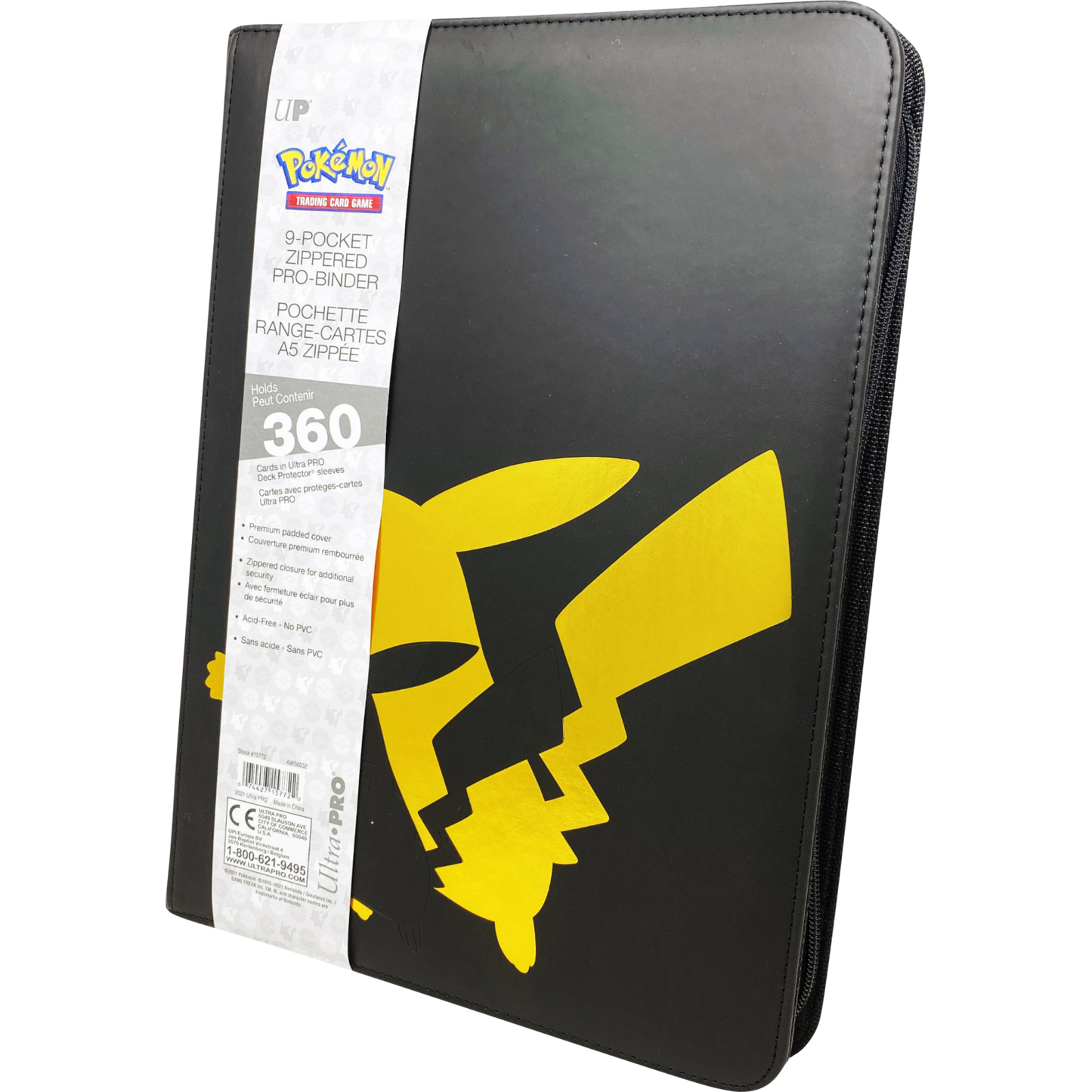 Ultra Pro Zippered 9 Pocket Premium Binder: Pokemon Pikachu