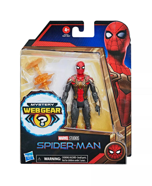 Marvel Spider-Man 6-Inch Mystery Web Gear Iron Spider Integrated Suit, Ages 4 and Up